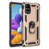 Samsung Galaxy M51 Kılıf Sofya Yüzüklü Silikon Kapak - Gold