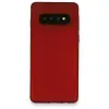 Samsung Galaxy S10 Plus Kılıf First Silikon - Bordo
