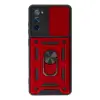 Samsung Galaxy S20 Fe Kılıf Pars Lens Yüzüklü Silikon - Kırmızı