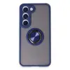 Samsung Galaxy S23 Kılıf Montreal Yüzüklü Silikon Kapak - Lacivert