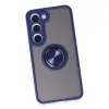 Samsung Galaxy S23 Kılıf Montreal Yüzüklü Silikon Kapak - Lacivert