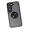Samsung Galaxy S23 Kılıf Montreal Yüzüklü Silikon Kapak - Siyah