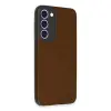 Samsung Galaxy S23 Plus Kılıf Loop Deri Silikon - Kahverengi