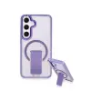 Samsung Galaxy S24 Tork Magsafe Standlı Kapak - Lila