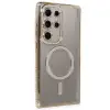 Samsung Galaxy S24 Ultra Kılıf Joke Simli Magneticsafe Kılıf - Gold