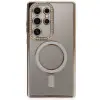 Samsung Galaxy S24 Ultra Kılıf Joke Simli Magneticsafe Kılıf - Gold