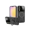 Samsung Galaxy S25 Edge Kılıf Joy Lens Standlı Kapak - Siyah