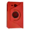 Samsung Galaxy T280 Tab A 7 Kılıf 360 Tablet Deri Kılıf - Kırmızı