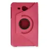 Samsung Galaxy T280 Tab A 7 Kılıf 360 Tablet Deri Kılıf - Pembe