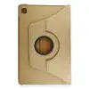 Samsung Galaxy T500 Tab A7 10.4 Kılıf 360 Tablet Deri Kılıf - Gold