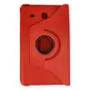 Samsung Galaxy T560 Tab E 9.7 Kılıf 360 Tablet Deri Kılıf - Kırmızı