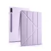 Samsung Galaxy X610 Tab S9 Fe Plus 12.4 Kılıf Kalemlikli Mars Tablet Kılıfı - Lila
