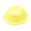 Sarı Simli Melon Şapka | İnce Plastik Glitter Yetişkin Parti Şapkası