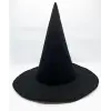 Siyah Renk Keçe Cadı Şapkası 35x38 Cm