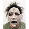 Siyah Saçlı Michael Myers Lateks Yüze Tam Yapışan Et Maske Korku Maskesi
