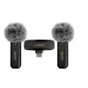 Snopy SN-MW80 Siyah 2 Mikrofonlu Kablosuz Lightning Yaka Mikrofonu