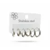 Soft Shine Altılı Halka Küpe Seti - Kp00683