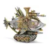 Steampunk Polyester Tasarım Balık Figürü Alk2453