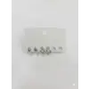 Rodyum  Zirkon Taşlı Pirinç Altılı  Kombin Küpe - Kp00567