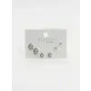 Su Damlası Detaylı Altılı Küpe - Kp00585