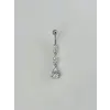 Su Damlası Detaylı Sallantılı Göbek Piercing - Pg0062