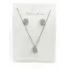 Rodyum Zirkon Taşlı Zincir : Çelik Ürünler 40+5 Cm - Set0001