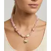 Toz Pembe  Pirinç Kolyeler 40+5 Cm  - Kl0295