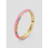 Sweet Pink Mine İşlemeli Kelepçe Bileklik - Kbl0455