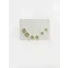   Zirkon Taşlı Pirinç Altılı  Kombin Küpe - Kp00621