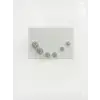 Rodyum Zirkon Taşlı Pirinç Altılı  Kombin Küpe - Kp00622