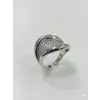 Taşlı Dalga Tasarımlı Yüzük - Yz0237-1