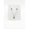 Rodyum Zirkon Taşlı Zincir : Çelik Ürünler 40+5 Cm - Set0022