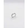Ayarlanabilir Rodyum Zirkon Taşlı Pirinç Bijuteri Yüzük - Yz0236-1