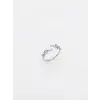 Ayarlanabilir Rodyum Zirkon Taşlı Pirinç Bijuteri Yüzük - Yz0249-1