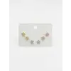 Tatlı Minik Çiçekler Altılı Küpe - Kp00652