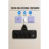 Termal Akım Korumalı 4’lü Duvar Tipi Priz 2x Usb 2x Type-c Çıkışlı Grup Priz Çoğaltıcı Siyah (2500w)