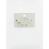   Zirkon Taşlı Pirinç Altılı  Kombin Küpe - Kp00588