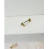 Zirkon Taşlı Uç Kısmı : Pirinç Kıkırdak Bar Uzunluğu : 6 Mm / Bar Kalınlığı 0.8 Mm / Top Boyu 3 Mm - Pt0008-1