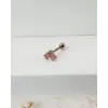 Rose Zirkon Taşlı Uç Kısmı : Pirinç Kıkırdak Bar Uzunluğu : 6 Mm / Bar Kalınlığı 0.8 Mm / Top Boyu 3 Mm - Pt0008-2