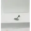 Rodyum Zirkon Taşlı Uç Kısmı : Pirinç Kıkırdak Bar Uzunluğu : 6 Mm / Bar Kalınlığı 0.8 Mm / Top Boyu 3 Mm - Pt0018