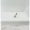 Zirkon Taşlı Uç Kısmı : Pirinç Kıkırdak Bar Uzunluğu : 6 Mm / Bar Kalınlığı 0.8 Mm / Top Boyu 3 Mm - Pt0027-1