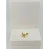 Zirkon Taşlı Uç Kısmı : Pirinç Kıkırdak Bar Uzunluğu : 6 Mm / Bar Kalınlığı 0.8 Mm / Top Boyu 3 Mm  - Pt0062-1