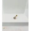 Zirkon Taşlı Uç Kısmı : Pirinç Kıkırdak Bar Uzunluğu : 6 Mm / Bar Kalınlığı 0.8 Mm / Top Boyu 3 Mm - Pt0013-1