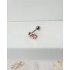 Rose Zirkon Taşlı Uç Kısmı : Pirinç Kıkırdak Bar Uzunluğu : 6 Mm / Bar Kalınlığı 0.8 Mm / Top Boyu 3 Mm - Pt0009-2