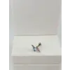 Rodyum Zirkon Taşlı Uç Kısmı : Pirinç Kıkırdak Bar Uzunluğu : 6 Mm / Bar Kalınlığı 0.8 Mm / Top Boyu 3 Mm  - Pt0066