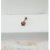 Rose Zirkon Taşlı Uç Kısmı : Pirinç Kıkırdak Bar Uzunluğu : 6 Mm / Bar Kalınlığı 0.8 Mm / Top Boyu 3 Mm - Pt0031-2