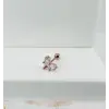 Rose Zirkon Taşlı Uç Kısmı : Pirinç Kıkırdak Bar Uzunluğu : 6 Mm / Bar Kalınlığı 0.8 Mm / Top Boyu 3 Mm - Pt0023-2