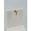 Zirkon Taşlı Uç Kısmı : Pirinç Kıkırdak Bar Uzunluğu : 6 Mm / Bar Kalınlığı 0.8 Mm / Top Boyu 3 Mm - Pt0044-1