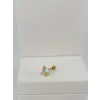 Zirkon Taşlı Uç Kısmı : Pirinç Kıkırdak Bar Uzunluğu : 6 Mm / Bar Kalınlığı 0.8 Mm / Top Boyu 3 Mm  - Pt0051-1