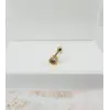 Zirkon Taşlı Uç Kısmı : Pirinç Kıkırdak Bar Uzunluğu : 6 Mm / Bar Kalınlığı 0.8 Mm / Top Boyu 3 Mm - Pt0029-1